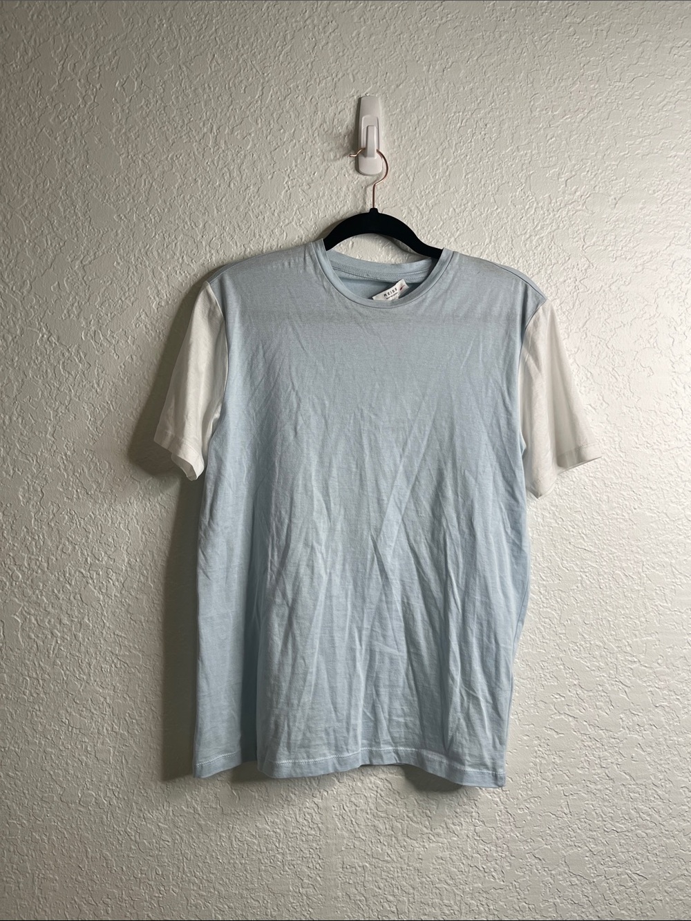 NWT REISS Marrow Mercerised Contrast Sleeve T-Shirt Sz XS